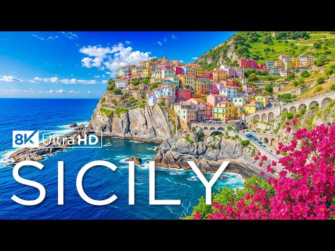 Видео: Сицилия, Италия 8K - вид с воздуха на самый красивый остров Средиземноморья