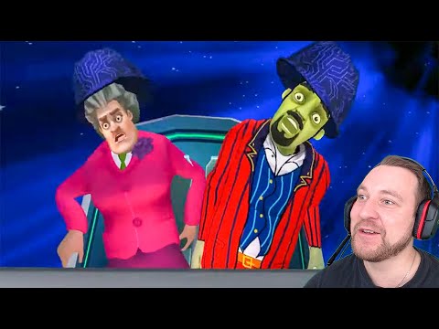 Видео: МИСС ТИ УЛЕТЕЛА НА МАШИНЕ ВРЕМЕНИ Scary Stranger 3D игра от разработчиков Scary Teacher 3D