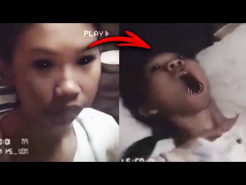 Видео: Скорее смотри! Девочка демон! Страшное видео