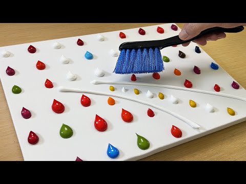 Видео: Рисование яркого красного леса / Акриловая живопись