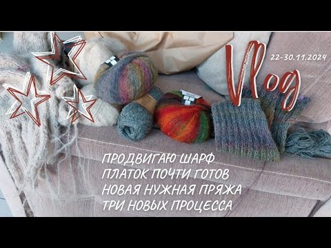 Видео: Вязальный Влог | 21-30.11.2024 | новая пряжа | шарф-гигант | три новых процесса | гуляю и болтаю