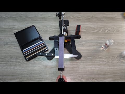 Видео: Заточка кухонного ножа из стали VG 10, абразивы Grind Stone ОА