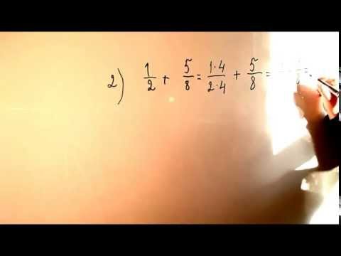 Видео: Сравнение, сложение и вычитание дробей с разными знаменателями