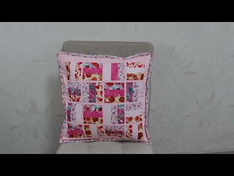 Видео: Подушка из лоскутков ткани