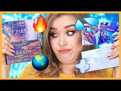 Видео: Палетки ЭЛЕМЕНТЫ от NYX 💦 🔥 💨 🌏  I Няшка или говняшка?!