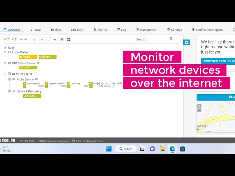 Видео: Как контролировать устройство через Интернет с помощью PRTG