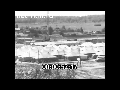 Видео: 1969г. совхоз "Московский". строительство тепличного комбината.  Московская обл.