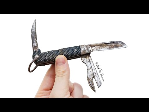 Видео: Реставрация старого такелажного карманного ножа