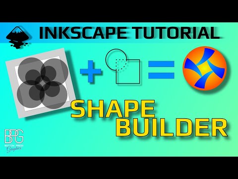 Видео: Использование инструмента SHAPE BUILDER в INKSCAPE