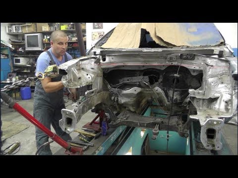 Видео: Passat B6. Работа с мордой. Вытяжка полки крыла.