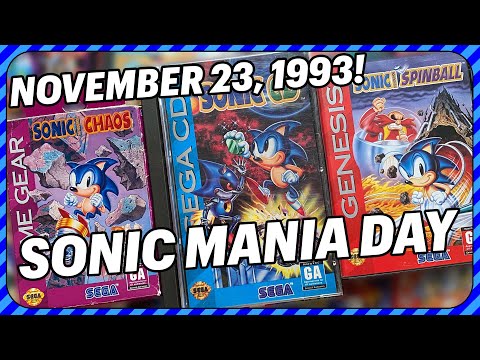 Видео: День Sonic Mania: 23 ноября 1993 г. — Sonic CD, Sonic Spinball и Sonic Chaos вышли в один день!
