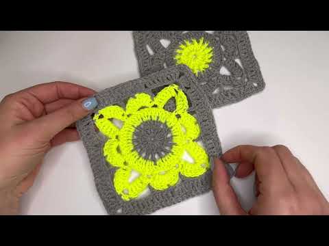 Видео: КВАДРАТНЫЙ МОТИВ КРЮЧКОМ. ПРОСТОЙ МОТИВ КРЮЧКОМ. SQUARE MOTIF. Crochet square motif