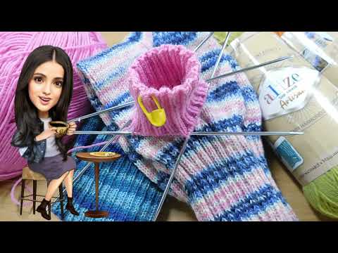 Видео: Носки спицами. Эластичный набор петель. Ответы на ваши вопросы. Knitting socks.