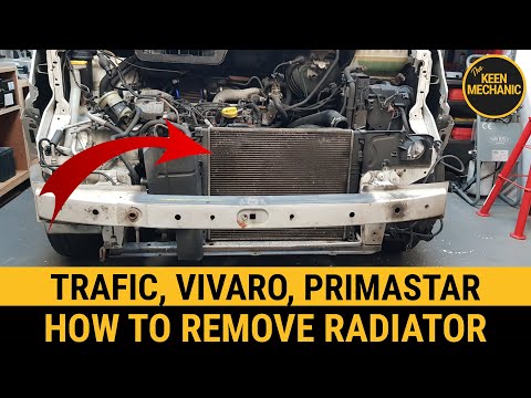 Видео: Renault Trafic Как снять радиатор Vauxhall Opel Vivaro Primastar f9q 1.9dci снятие радиатора