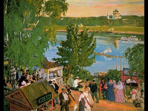 Видео: В музей - без поводка / Борис Кустодиев "Гуляние на Волге"
