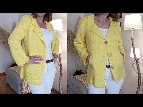 Видео: Как #вязать жакет/кардиган/пиджак/американский жакет с лацканами крючком.