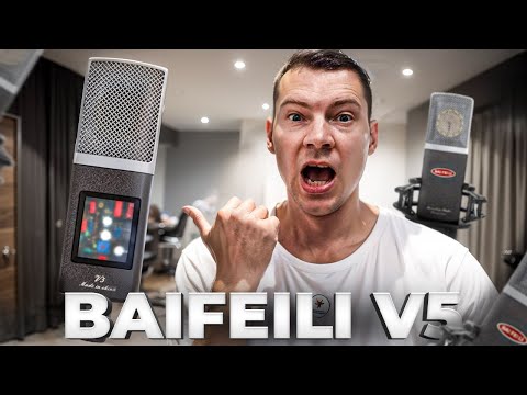 Видео: Микрофон BAIFEILI V5 (BAI FEI LI V5) vs Takstar TAK55, SM-10, AKG 220 k47 mod