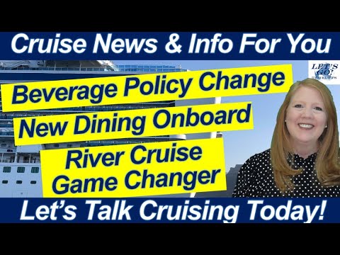 Видео: НОВОСТИ КРУИЗОВ! Изменение политики в отношении напитков | Sapphire Princess Dry Dock & River Cru...