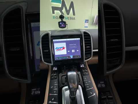 Видео: Porsche Cayenne 958 андроид монитор+камера в ручку багажника