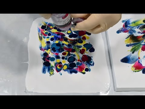 Видео: Создание потрясающих цветочных композиций ТОЛЬКО с помощью жидких акриликов. Жидкое искусство для...