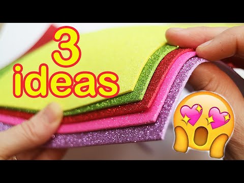 Видео: 😍 3 СУПЕР ИДЕИ 😍 Из глиттерного фоамирана Цветы на резинках и заколках для волос