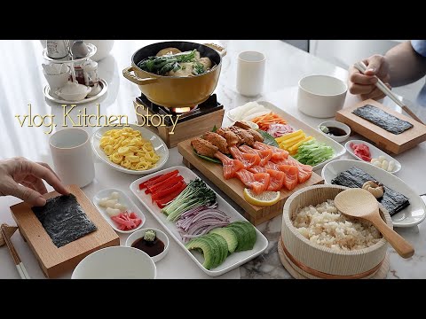 Видео: Обед для двоих 🥕 Витаминный заряд 🍣 Кимбап с лососем и морским ежом, приготовленный вручную