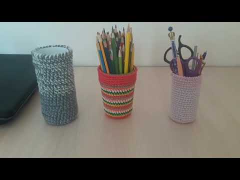 Видео: Вязаный стаканчик крючком!