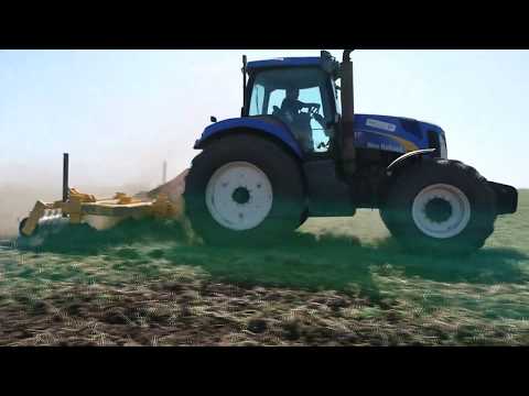 Видео: Трактор #NewHolland T-8040 с глубокорыхлителем Gascon