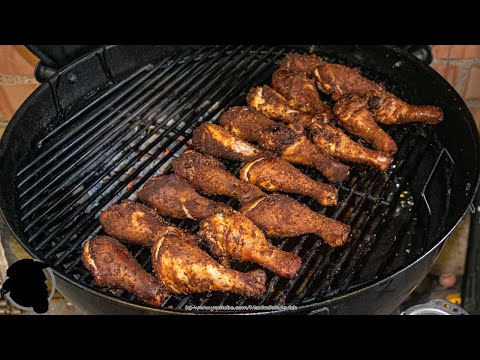 Видео: Копченые Куриные Ножки по Собственному Рецепту на Гриле (Weber + SnS)