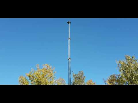 Видео: телескопическая механическая мачта с лебедкой  VM5M