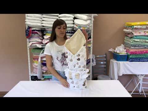 Видео: Летний конверт-одеяло на выписку