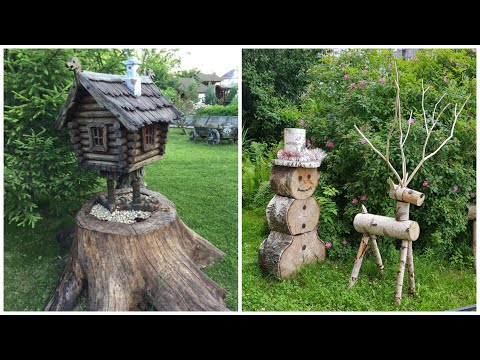 Видео: 150 идей садового декора: поделки, фигурки из старых вещей, цементное дерево!