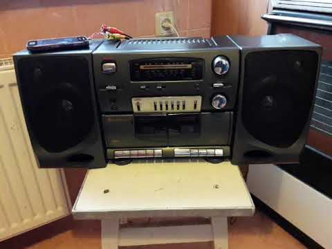 Видео: Kansai KS-8004 двухкассетная магнитола, стерео радио. Магнитола из 90 годов. Слушаем музыку.