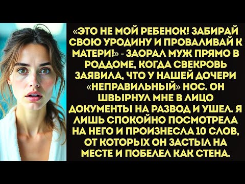 Видео: «Ты родила УРОДИНУ! Мама права, я разведусь!» — заорал муж, увидев дочь. Но ОДНА моя фраза...