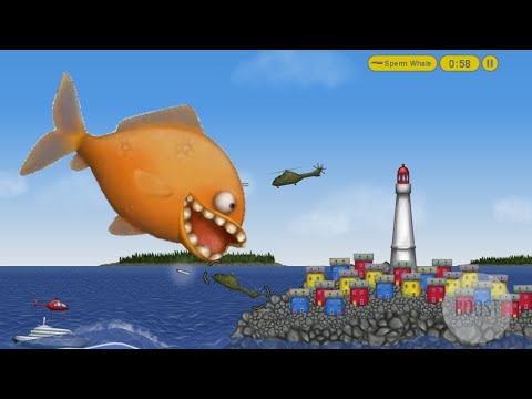 Видео: Рыбка стала монстром! Играю в игру Tasty blue. От Вовы