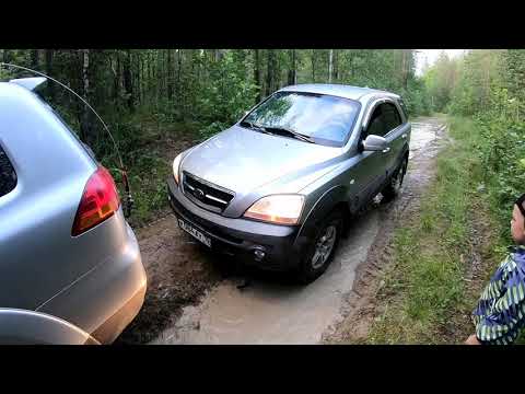 Видео: Pajero sport 2 и Kia Sorento, дорога на танкодром.
