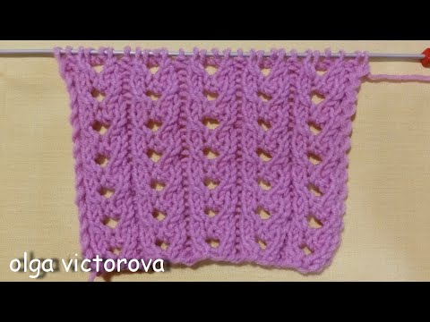 Видео: Ажурные дорожки 739 Узоры спицами