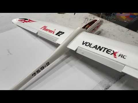Видео: Настройка мотопланера Volantex Phoenix v2 (закрылки, элероны).