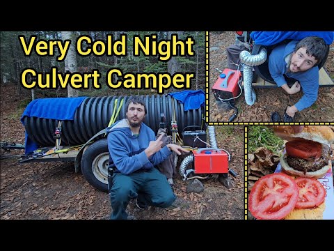 Видео: Печь на Кульверт Кемпер, Холодная ночь в Белых горах