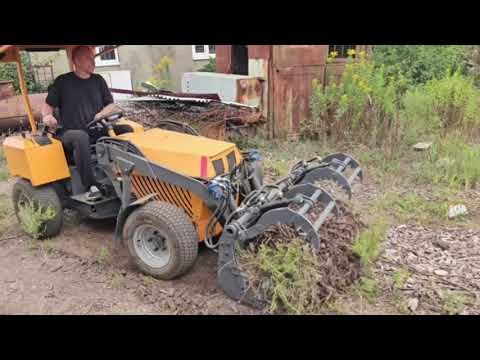 Видео: Ковш с гидрозахватом в работе. Мини-трактор Бел-Трак.