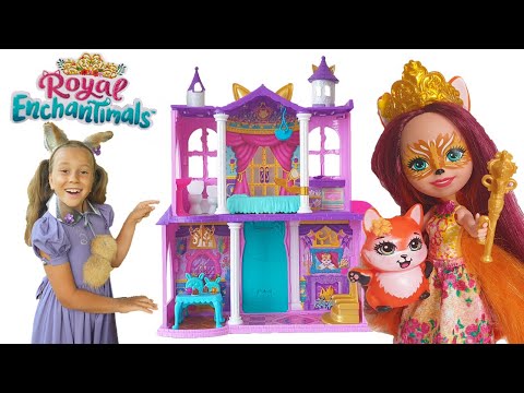 Видео: Куклы Enchantimals Royal КОРОЛЕВСКИЙ ЗАМОК Энчантималс / Pretty Katy Queen
