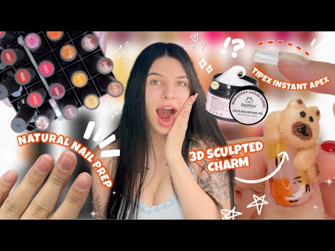 Видео: Посмотрите, как я подготавливаю и наношу Tipex Instant Apex Tips! 😍 Подготовка натуральных ногтей...