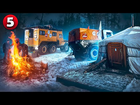 Видео: Как мы на вездеходах "Байкал 4х4" избежали снежной ловушки. Костер и песни на берегу оз. Хубсугул.