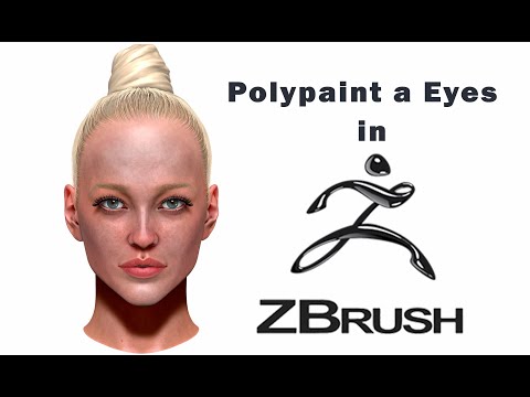 Видео: Polypaint a Eyes in ZBrush. (RUS) Окраска глаз в ZBrush