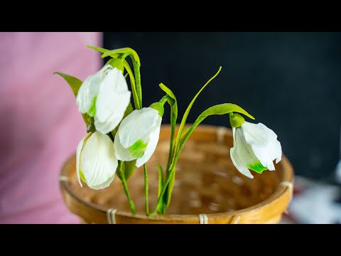 Видео: ПОДСНЕЖНИКИ🌱 из доступной мастики🍼- Я - ТОРТодел!