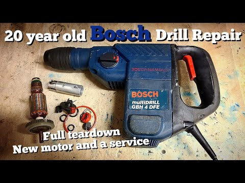 Видео: Полный ремонт и обслуживание 20-летнего перфоратора Bosch GBH 4 DFE SDS+.
