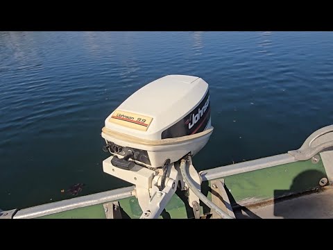 Видео: Подвесной мотор Johnson 9,9 л.с. 1989 года, Lake Run