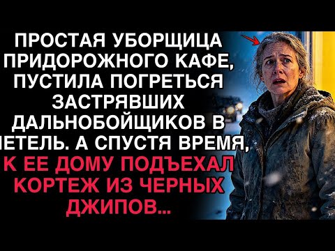 Видео: Простая уборщица пустила дальнобойщиков погреться… Но к её дому вскоре подъехал черный кортеж!