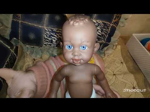 Видео: Кукла Marina and Pau 30cм Petit - голубоглазый мулатик , мой котя и немного процесса для образа☺