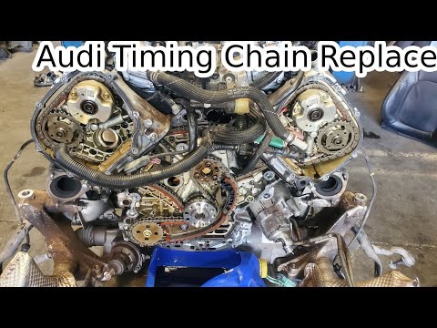 Видео: Audi  3.0L TFSI Снятие двигателя. Замена цепи ГРМ. Remove engine, Replace Timing chain